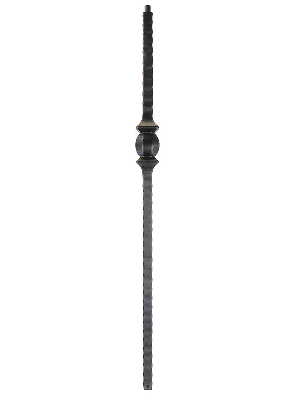 TN31 Hammered Edge Newel with Single Ball, Satin Black TN31 Hammered Edge Newel with Single Ball, Satin Black