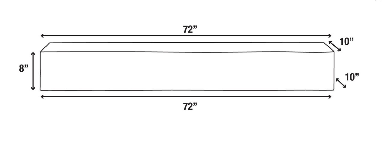 496 Lexington Shelf Mantel 72" Dimensions