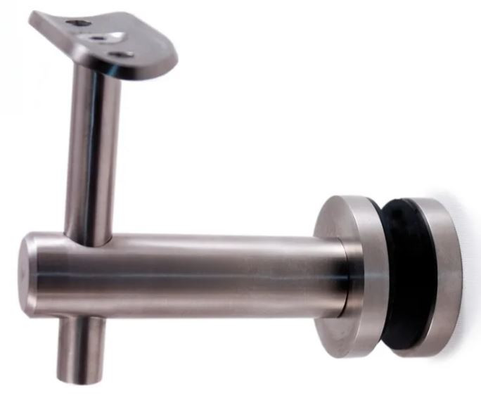 E022S2 Handrail Support, Glass Clip & Mounting Plate for Glass