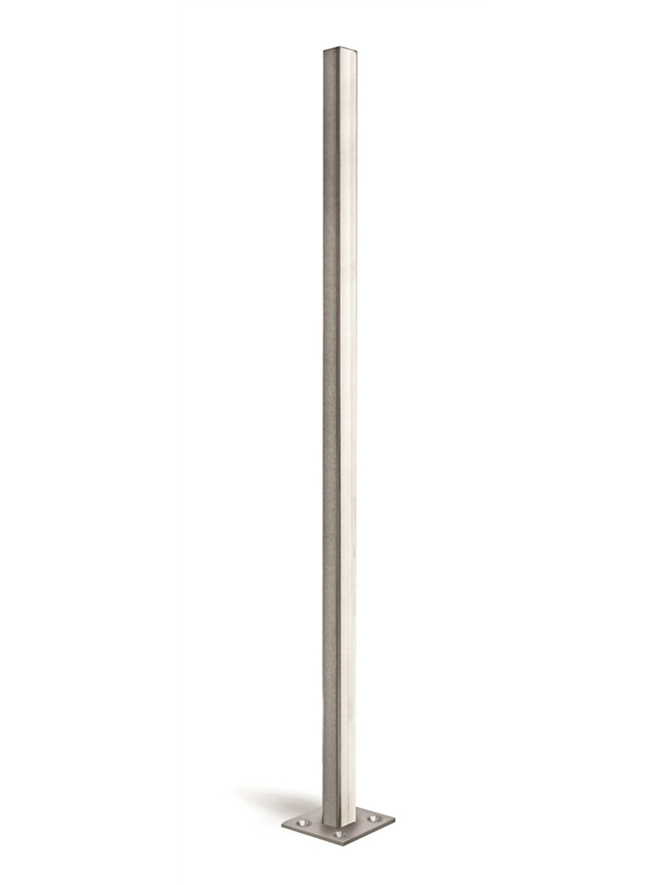 E0032316 Stainless Steel 1 2/3" Square Newel Post, Floor Mount