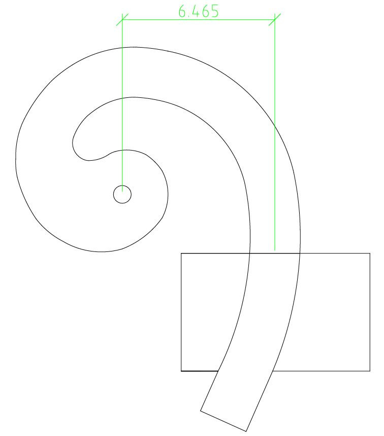 SP-7036 Right Hand Curved-Arm Volute CADD