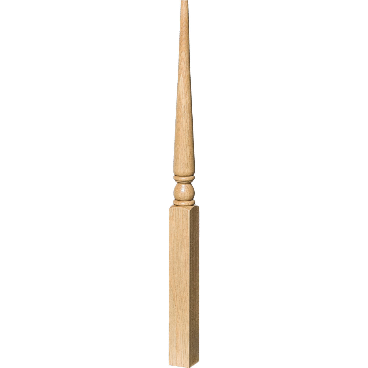 SP-4013 Red Oak Colonial Pin Top Support Newel Post