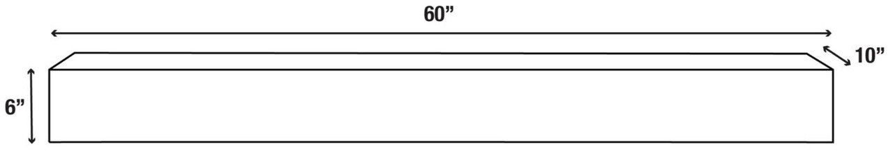60" Dimension 671 Sam Shelf Mantel