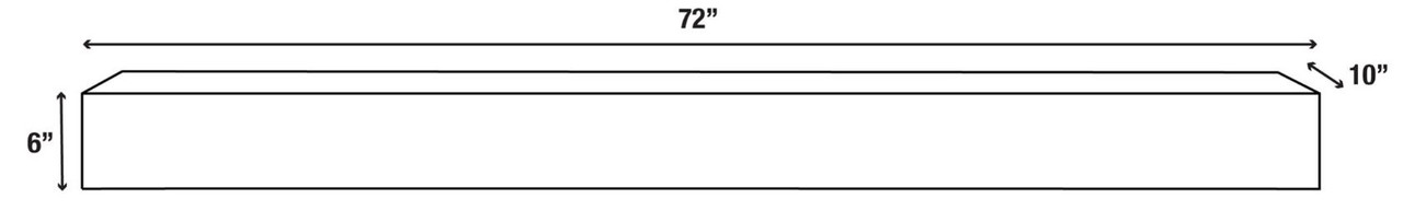 72" Dimension 671 Sam Shelf Mantel