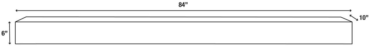 84" Dimension 671 Sam Shelf Mantel