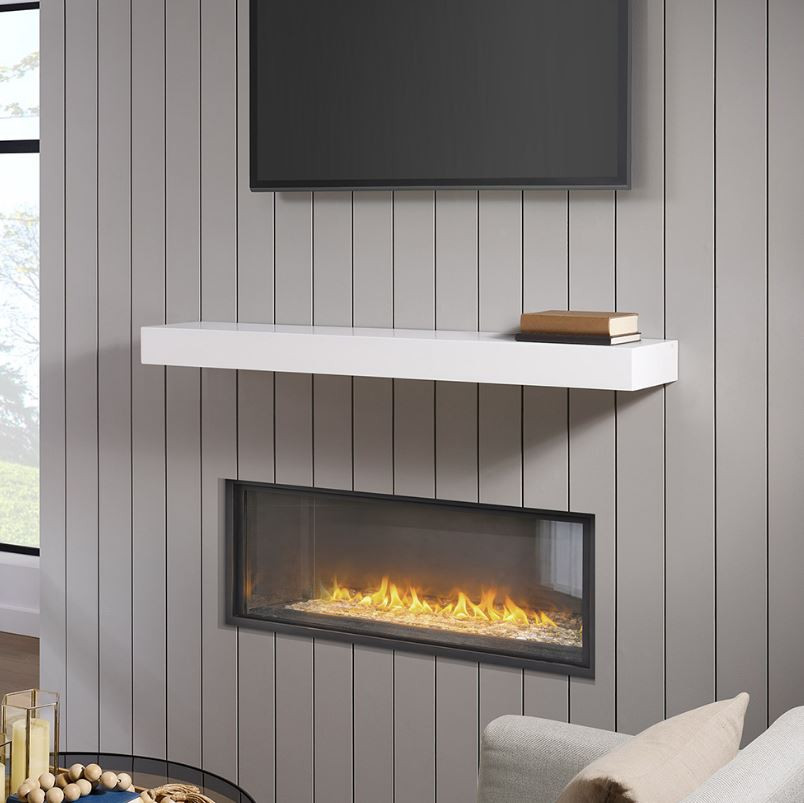 670 The Tyler MDF Shelf Mantel Life Style View, White