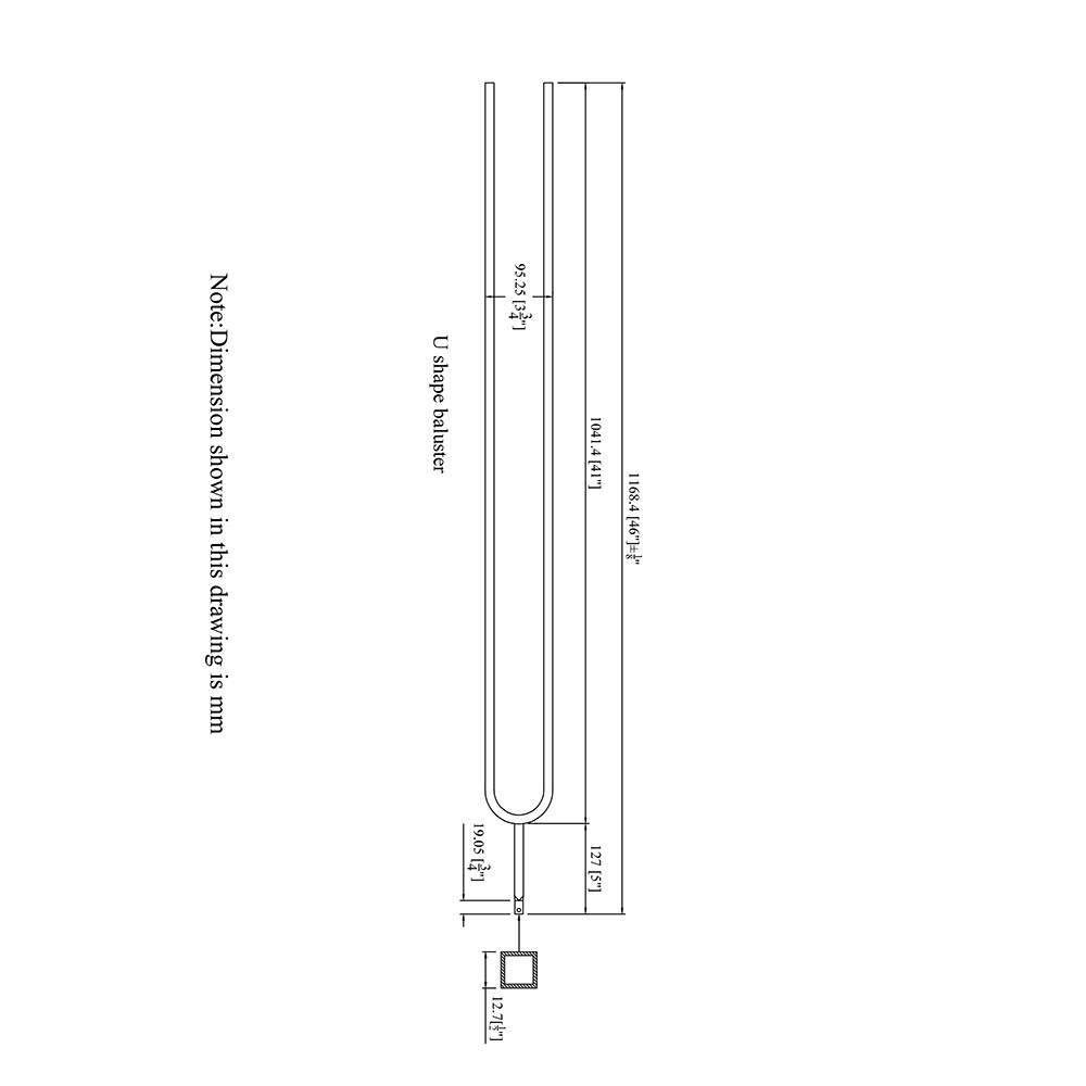 HF16.6.21 U-Shaped Arch Baluster CADD