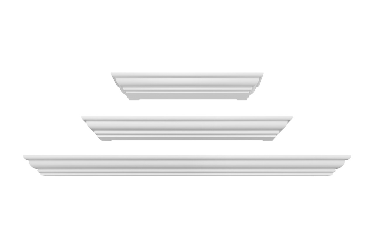 The Sadie 3 Piece Mantel Shelf Set, White