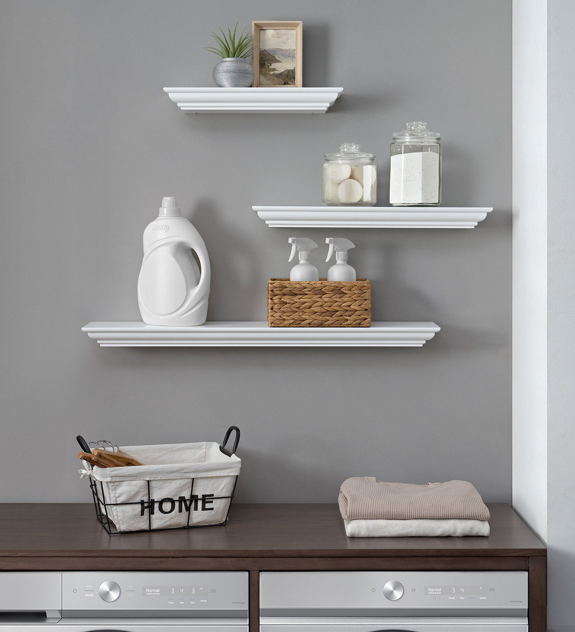 The Sadie 3 Piece Mantel Shelf Set, White