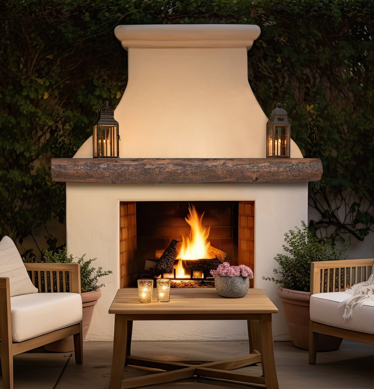Cumberland Non-Combustable Fireplace Mantel Shelf Toasted Rye Outdoor