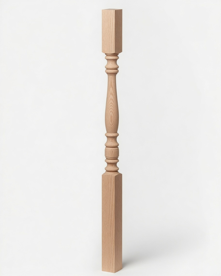 5005 31" Hampton Square Top Baluster, Red Oak