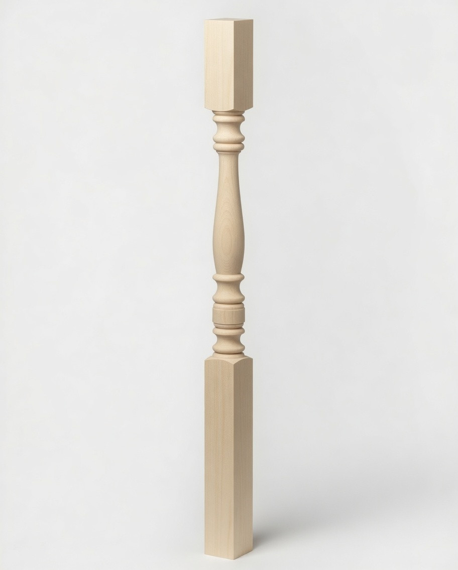 5005 31" Hampton Square Top Baluster, Poplar