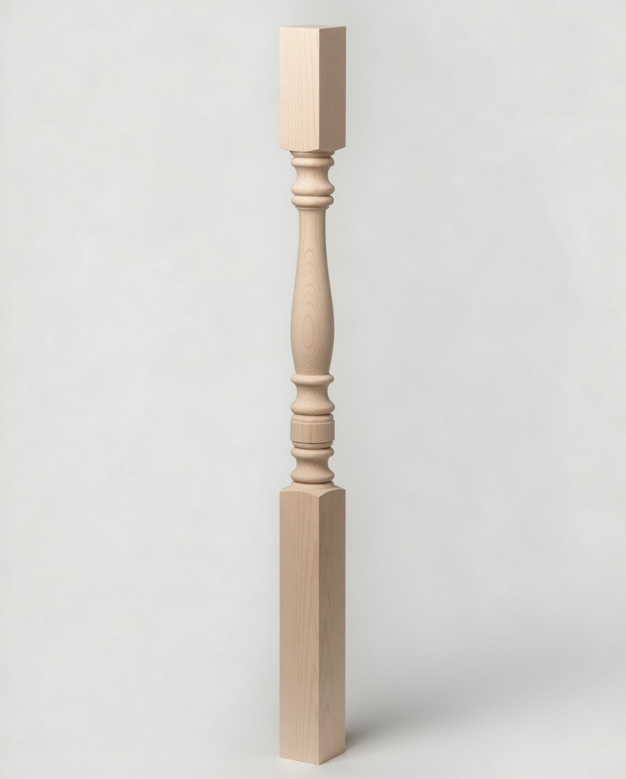 5005 31" Hampton Square Top Baluster, Soft Maple