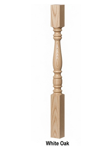 5005 31" Hampton Square Top Baluster, White Oak