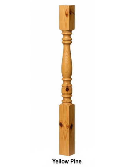 5005 31" Hampton Square Top Baluster, Yellow Pine