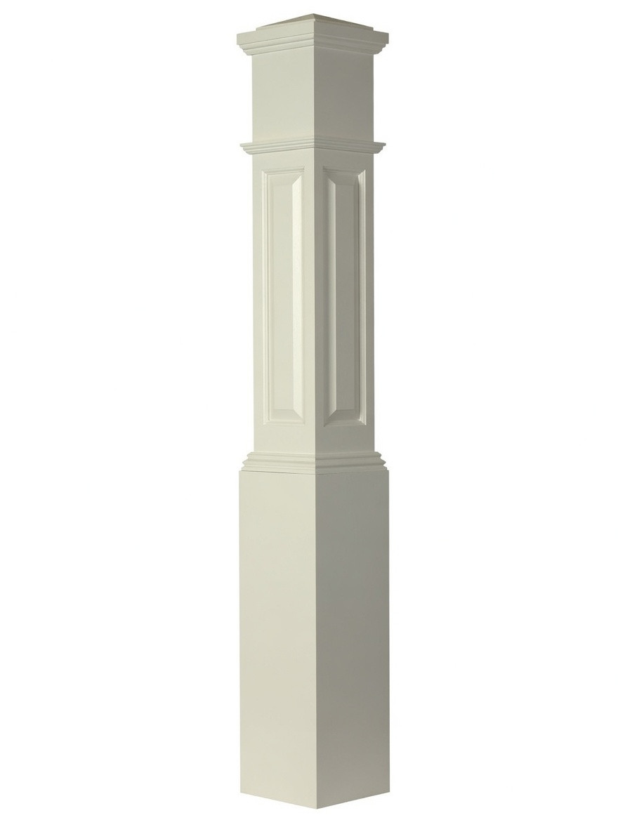 ARP-4092 Actual Raised Panel Large Box Newel Post, Primed 