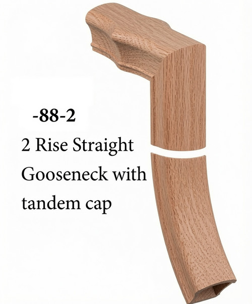 7088 2-Rise Gooseneck with Tandem Cap - Red Oak