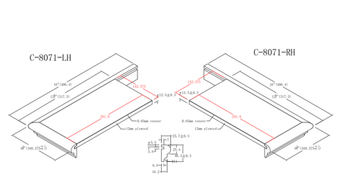 CADD Drawing for 5-5/8" C-8071 False Tread End