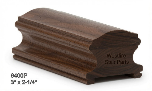 6400P Walnut Plowed Handrail