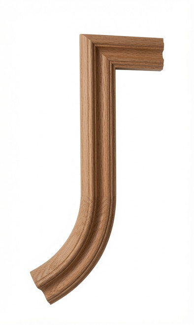 7499 2 Rise Gooseneck for the 6400 Handrail - Red Oak