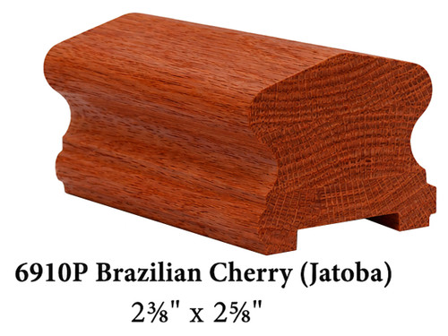 6910P Brazilian Cherry Plowed Handrail