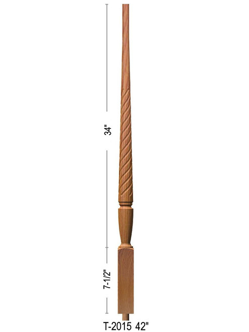 T-2015 42" Twist Bunker Hill Baluster