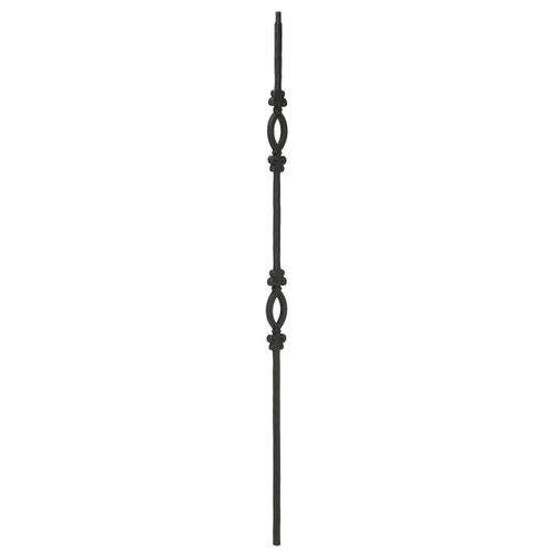 T-96 Double Oval Edge Hammered Tubular Steel Baluster