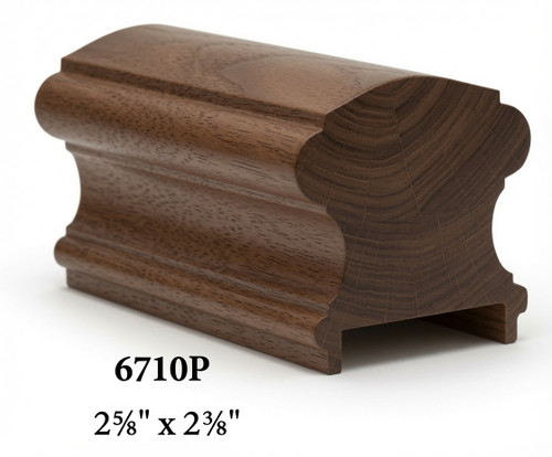 6710P Walnut Plowed Handrail