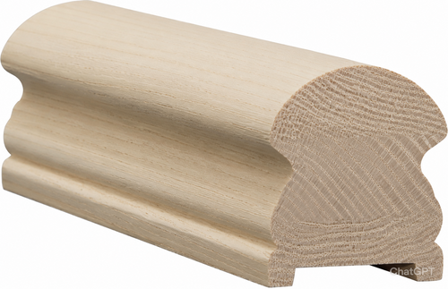 6519P Poplar Plowed Handrail