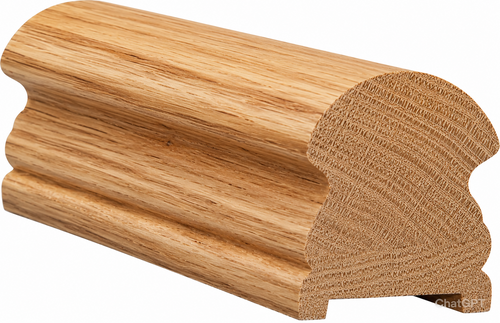 6519P Hickory Plowed Handrail