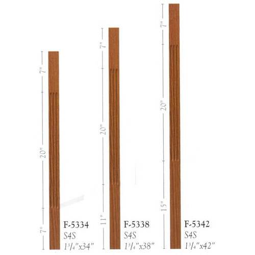 F-5342 42" Fluted S4S Baluster Set