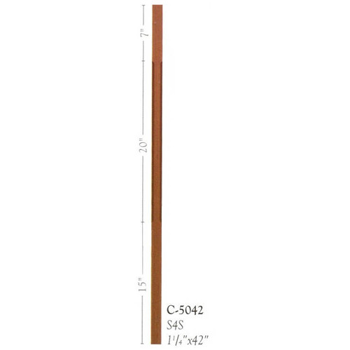 C-5038 42" Chamfered Contemporary S4S Baluster
