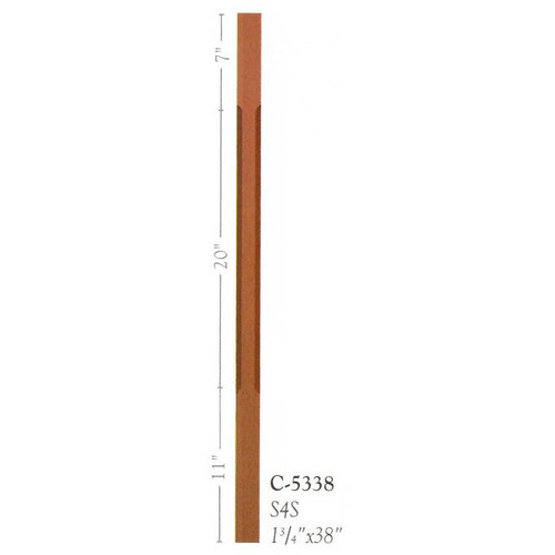 C-5338 38" Chamfered S4S Contemporary Baluster