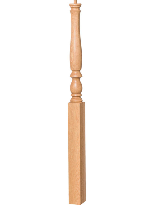4670 Starting Plain Newel Post -Red Oak