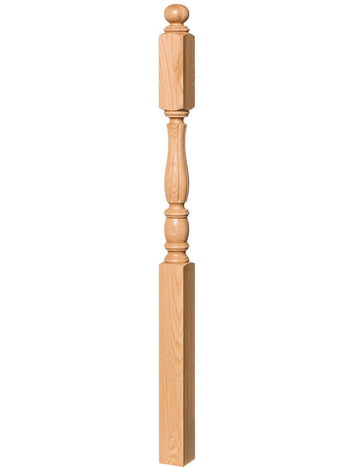 F-5545 Fluted 2nd Floor Utah Classic Newel Post (Plain Version Shown)