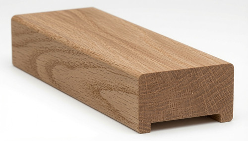 6000 2-3/4" x 1-9/16" Handrail, Plowed 1-1/4" - White Oak