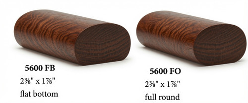 5600 Full Oval Handrai, or Oval with Flat Bottom - Brazilian Cherry (Jatoba)