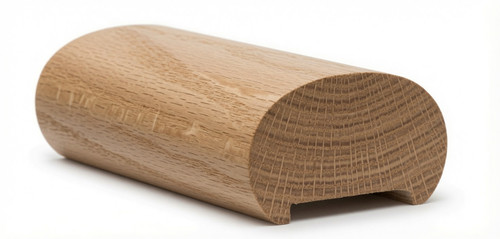 5600P Plowed White Oak Oval Handrail