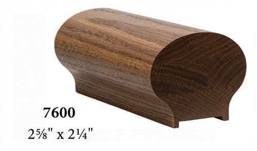 7600P Plowed Walnut Handrail