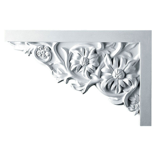 SB11X07FL-L Left Hand Large Floral Stair Bracket