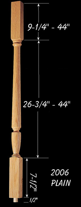 CH-2006 44" Plain Carolina Baluster