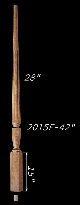 C-2015F 42" Fluted Carolina Baluster