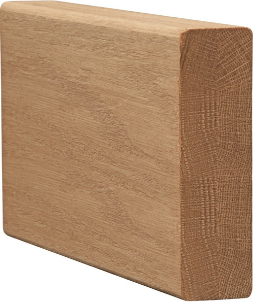 6003 2x6 contemporary handrail without finger-pulls - Red Oak