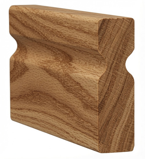 6003 2X6 Contemporary Handrail with Finger-Grips - Hickory