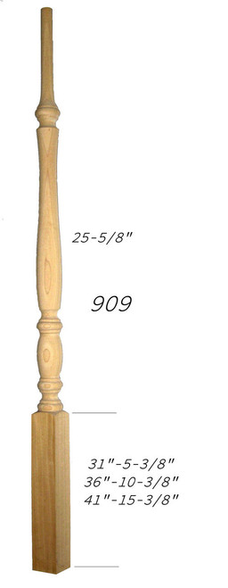 909 31" Bordeaux Classic Pin Top Baluster