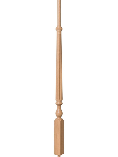 F-2715 42LB Fluted Ohio Regency Stairways Baluster - Red Oak