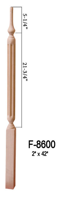 F-8600 42-inch Fluted Baluster