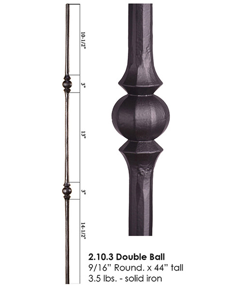 HF2.10.2 Tuscan Single Knuckle Iron Baluster