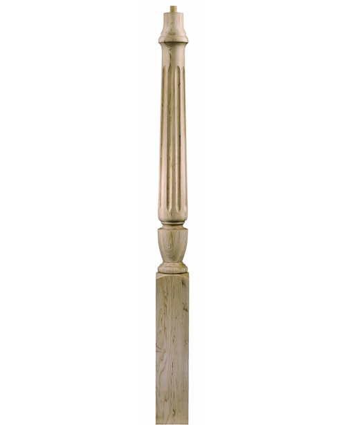 A3010F Fluted 44" Pin Top Starting Newel Post