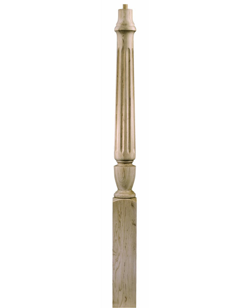 A3015F Fluted 56" Pin Top Landing Newel Post 